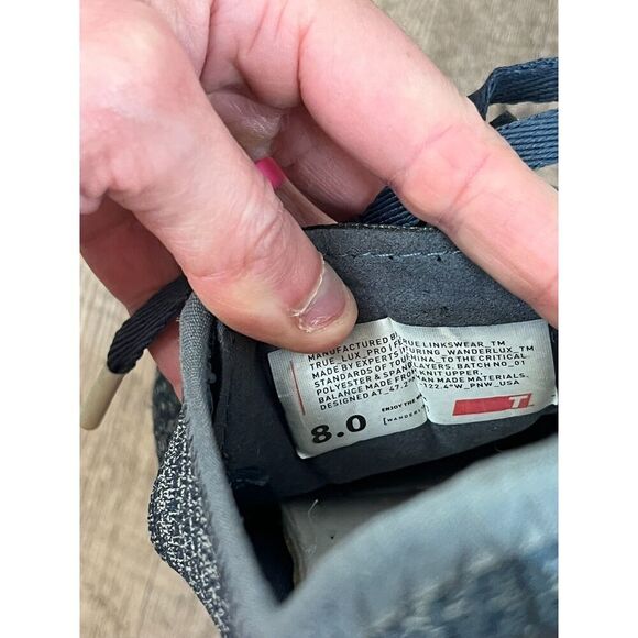 True Linkswear LUX Knit Heathered Blue Golf Shoes Breathable Men's 8 No Insole - Picture 7 of 11